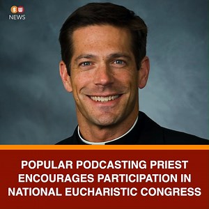Duluth Diocese priest Mike Schmitz, renowned for his popular religious podcasts, is encouraging participation in the National Eucharistic Congress scheduled to take place in Indianapolis, Indiana, from July 17 to 21. #mikeschmitz #Eucharist #eucharistrevival #eucharisticadoration #eucharist #SWNews | Shalom World News | Facebook