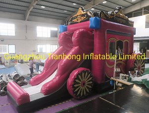[Hot Item] 8X3X4mh Inflatable Princess Bouncy Castle with Slide