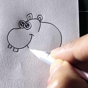 How to draw a hippo 🦛 | All About Art