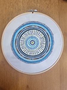 Hand Embroidered Mandala Hoop Art: Colorful Abstract Wall Decor - Etsy