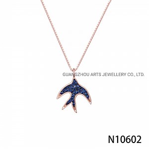 [Hot Item] Dove of Peace Blue Spinel Over Sterling Silver Necklace