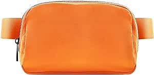 fanny packs for Women Men - Fashion waist pack with Adjustable Strap, Small fanny purse for Travel and Hiking (orange)