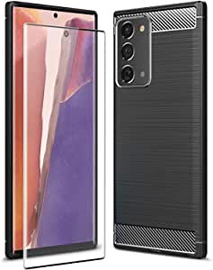 Olixar Case with Screen Protector for Samsung Galaxy Note 20, Stylish 2 in 1 Protection - Defend Your Phone & Screen from Drops, Shocks and Scratches - Olixar Sentinel - Black