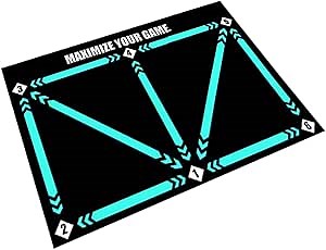 Football Mat,Football Footstep Training Mat,Non-Slip Shock Dribble Silent Sports Mat,Football Door Mat Anti-Skid Carpet for Corner Football Field Ground,Training Pace Ball Control Equipment