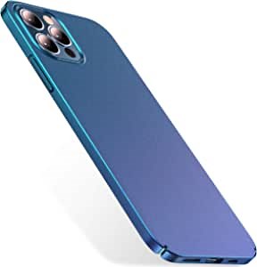 CASEKOO Slim Fit Compatible with iPhone 12 Case, Designed for iPhone 12 Pro Case 6.1 inch 5G (2020), [Ultra Thin] Hard PC Matte Finish Grip Protective Phone Cover- Metallic Blue