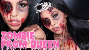 Zombie Prom Queen Halloween Makeup