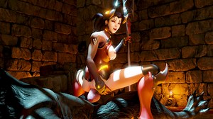 Mercy Riding a Werewolf