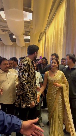 Newly Wed couple Varun Tej and Lavanya for their wedding reception!! #elite #eliteshowbiz #elitea_z #varuntejkonidela #lavanyatripathi #congratulations | Elite