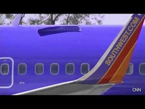 Close Up Shot of Southwest Flight 812 Hole In Fuselage