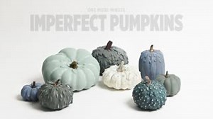 We love these blue-tiful pumpkins from the A.C. Moore Craftologists, warts and all! Create perfectly imperfect pumpkins with hot glue and chalk paint. http://ow.ly/YAy830md3pm | A.C. Moore