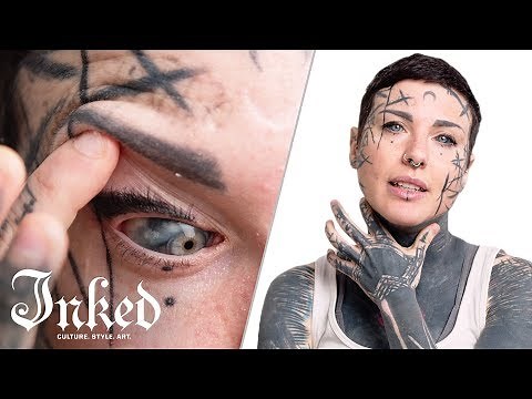 Michela's Tattooed Eyeballs & Tattoo Tour | INKED