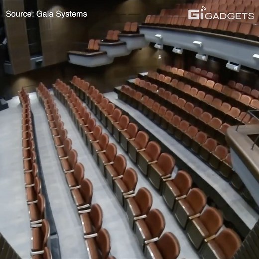 GiGadgets on Instagram: "This auditorium can transform itself. The Spiralift technology by Gala Systems makes auditoriums to move around. #gigadgets #creativedesign #auditorium #interiordesign #technology"