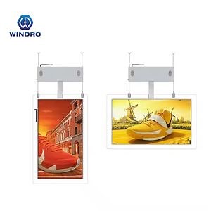 [Hot Item] Windro Double Sided 43'' 49'' 55'' Hanging LCD Display Screen Shopping Mall Video Advertising Digital Poster for Clothing Store Window Display