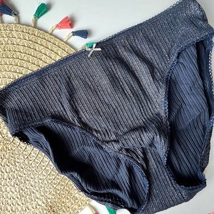 Victoria’s Secret Let It Snow Brief Panty Noir Navy New