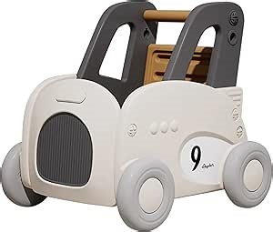 Baby Push Walker and Pull Doll Stroller,Push Walker Shopping Cart for Kids Girls and Boys Learning Walker Toy,Fun Play Toddler Baby Walker Toys (Cream White)