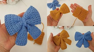 📌👌🥰Everyone will love this model! Make it, sell it👍 bowknot braid hairclip crochet #knittedhairclip | Knitting And Crochet