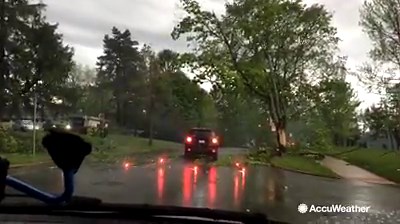 VIDEO of severe thunderstorm damage in Central Pennsylvania Monday evening: - Over 70,000 customers lost power from high winds - Nearly 40,000 were still without lights this evening | AccuWeather