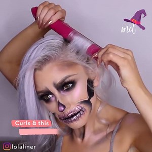 25K views · 1K reactions | A pin-up skull tutorial that is full of glitter & grace! Just beautiful! | MetDaan Makeup | Facebook