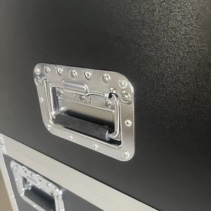 Aluminum Spring Loaded Handle with Black Plastic Flight Case Handle