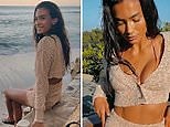 Kelly Gale looks toned and tanned as she strips down to a bikini
