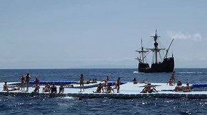 11K views · 489 reactions | Madeira - Ilha de sonhos e encantos Nau Santa Maria frente ao Lido Praia. Funchal | Ilha da Madeira | Facebook
