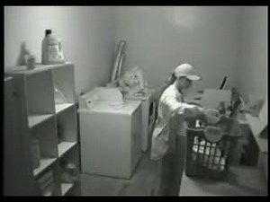 Lesbian cuties caught having sex on a laundry room