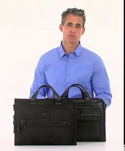 TUMI - Alpha 2 Slim Deluxe Portfolio Bag - Organizer Briefcase for Men and Women - Black