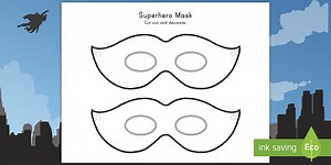 Design a Superhero Mask Template Craft