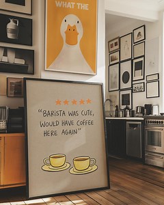 Barista war niedlich Espresso Wanddekor, lustiges Cafe Zitat Poster, Minimalistischer Java Druck, moderne Küche Design, druckbarer Koffeinliebhaber - Etsy.de