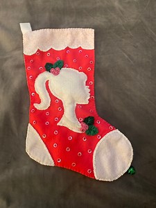 Handmade Barbie Felt Christmas Stocking – Hot Pink, Sequined, Beaded - Etsy