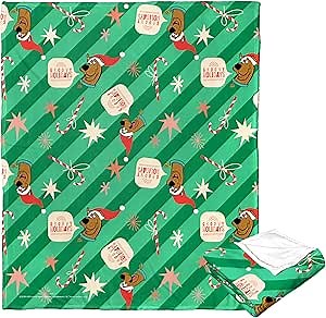 NORTHWEST Scooby Doo Silk Touch Throw Blanket, 50" x 60", Groovy Wrapping Paper