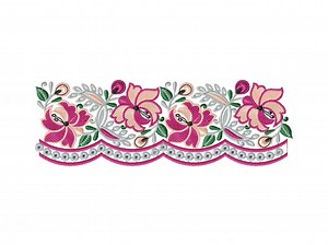 Floral Border Embroidery Design Set | Endless Multicolor Border Patterns 6" & 10" | Machine Embroidery Digital Download - Etsy UK