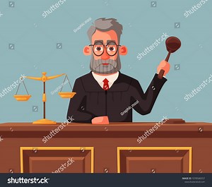 Judge Character Hammer Cartoon Illustration Juistice Stock Illustration 1078506557 | Shutterstock