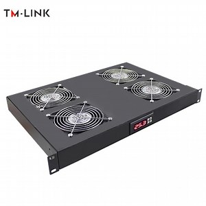[Hot Item] 4 Fan Unit Rack Cabinet Mounted with Switch Cooling Thermostat Fan Unit Radiator 1u 4u 19 Inch Fan Unit