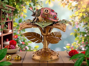 Whimsical Steampunk Ladybug Figurine - Handcrafted & Hand-painted Art Sculpture - Etsy Canada