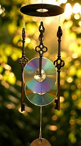 DIY CD Wind Chime Magic Materials: - 4–6 old CDs or DVDs - String,...