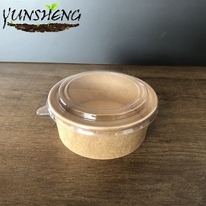 [Hot Item] Disposable Bowls Microwave Safe Kraft Take out Bowl Container with Lids