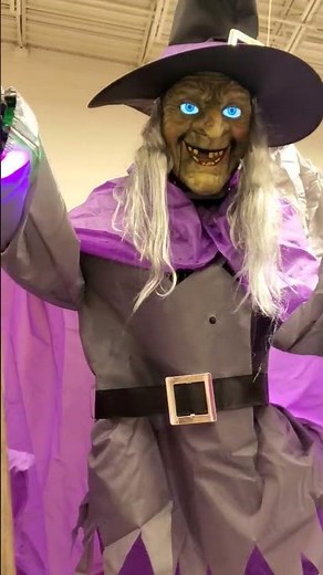 Giant Flying Witch Decor at Home Depot Halloween 2022 with Moving Animated Eyes YouTube #Shorts 4K