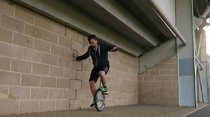 Watch this guy learn how to ride a unicycle in 2 hours