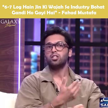 Fahad Mustafa shares his reasons for believing why actors should not give interviews, exclaiming that “parasite like YouTubers” have sucked the joy out of showbiz. #FahadMustafa #VasayChaudhry (📸: @samaatv) | Galaxy Lollywood