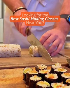 🍣 Discover hands on sushi making classes with the best local Japanese chefs near you. 💛 Learn authentic techniques and enjoy unforgettable Japanese cooking. 🍚 Master the foundations of sushi making: Perfect sushi rice and important knife skills. 🍣 Create classic sushi favorites: Nigiri, sashimi, hand rolls, cut rolls and beautifully-prepared sushi. 🍲 Complete the experience with traditional Japanese dishes: Miso soup and mochi dessert made from scratch. 👩‍🍳 Chef led and beginner friendly: