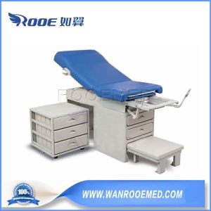 [Hot Item] a-S106 Gynecology Exam Bed Gynecological Examination Chair with Stirrups/Drawers/Paper Roll Holder