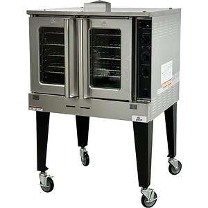 NSF Certified Commercial Convection Oven, Natural Gas, 60,000 BTU, 5 Racks, 150°F–500°F, Stainless Steel, Heavy Duty Restaurant Kitchen Oven