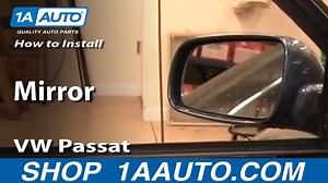 How To Replace Broken Side Rear View Mirror VW Passat 1998-2001