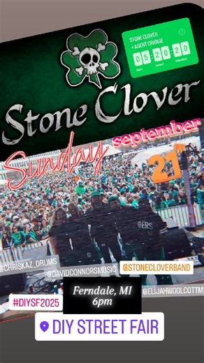Stone Clover is back at the DIY Festival in Ferndale this Sunday. See you there. | Stone Clover