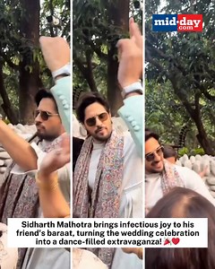 3.4K views · 25 reactions | #watch | Mid-Day Entertainment Sidharth Malhotra brings infectious joy to his friend's baraat, turning the wedding celebration into a dance-filled extravaganza! ❤️ #sidharthmalhotra #sidharthmalhotrafans #sidharthmalhotralover #MiddayEntertainment #entertainment #entertainmentnews #bollywood | MiD DAY | Facebook