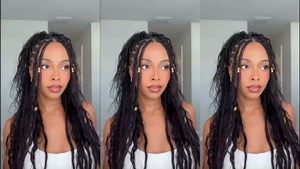 Goddess Box Braids Crochet Hair-12 Inch Boho Crochet Hair for Women 8PK Pre Looped Boho Crochet Braids with Curly Ends(1B/30/27)