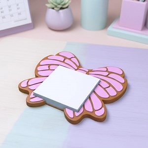 Concha Bow Sticky Note Holder | Butterfly Desk Organizer | Fun Office & Home Decor | 3D STL File - Digital Download - Etsy Canada