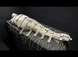 Tied down in a Canvas Sleepsack @ ManSurfer