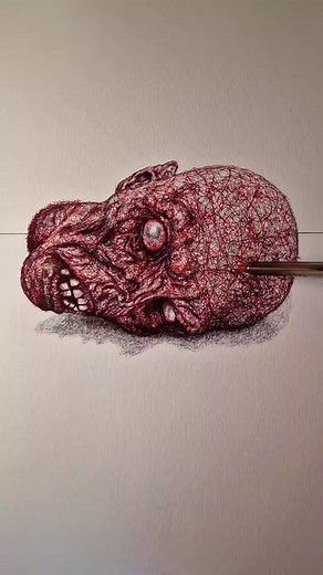 Ballpoint pen drawing. #ilokunst #writing #ballpointpen #scribble #künstler #kunst #artwork #art | ilokunst